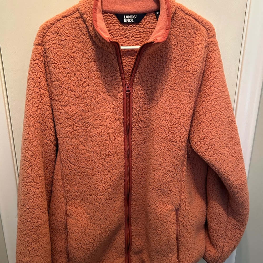 Lands' End Women's Pink Fleece Jacket